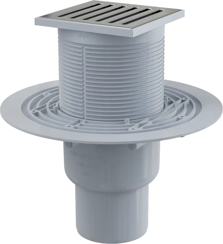 Душевой трап Alcadrain 105х105/50/75 решетка из нерж стали (APV203)