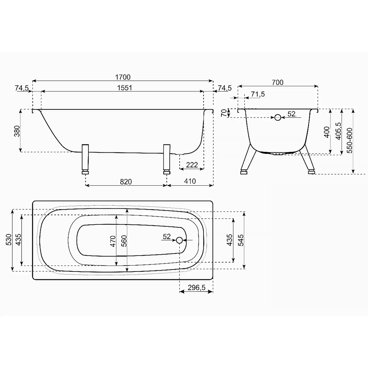 RV-170 схема с размерами