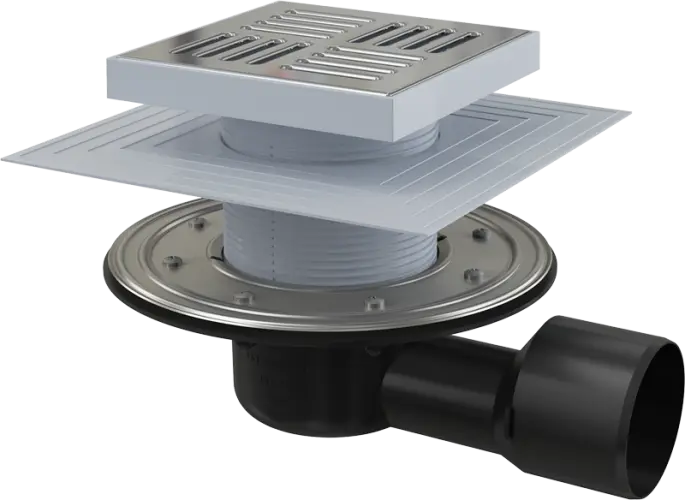 Душевой трап Alcadrain с решеткой хром (APV3444)