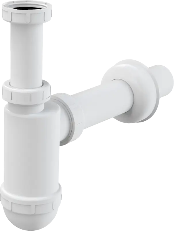 Сифон для раковины Alcadrain  40 мм с накидной гайкой 5/4", белый (A43)
