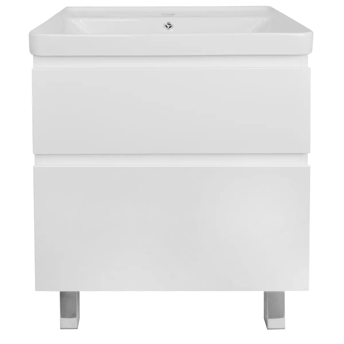 Комплект Тумба Azario Мила 60Н 600х475х850 напольная, с раковиной Monte 60, белый матовый (CS00085830)