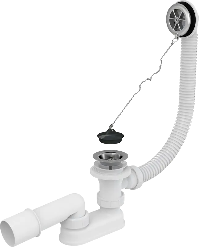 Слив-перелив Alcadrain для ванны, хром (A501)