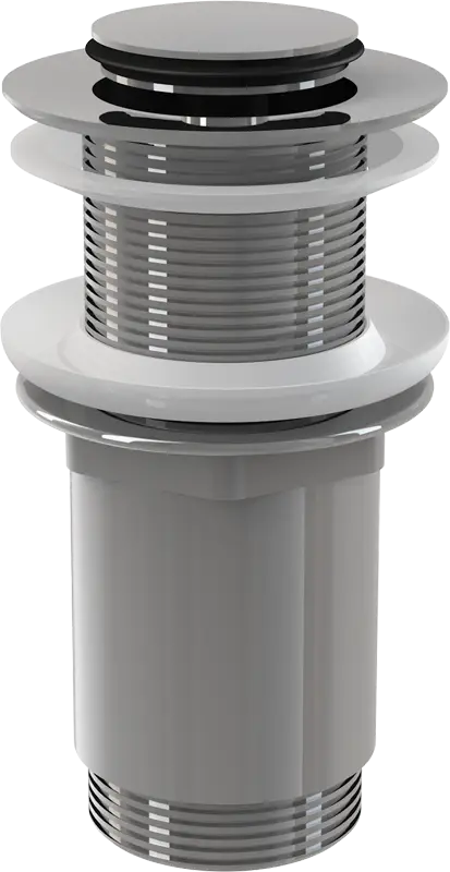 Донный клапан для раковины Alcadrain click/clack 5/4", цельнометаллический с малой заглушкой, хром (A394)