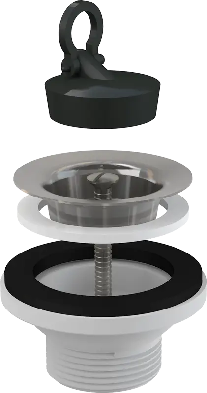 Водослив для раковины Alcadrain 5/4" с нержавеющей peшeткой, 63 мм (A31)