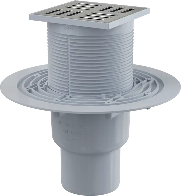 Душевой трап Alcadrain 105х105/50/75 решетка из нерж стали (APV201)