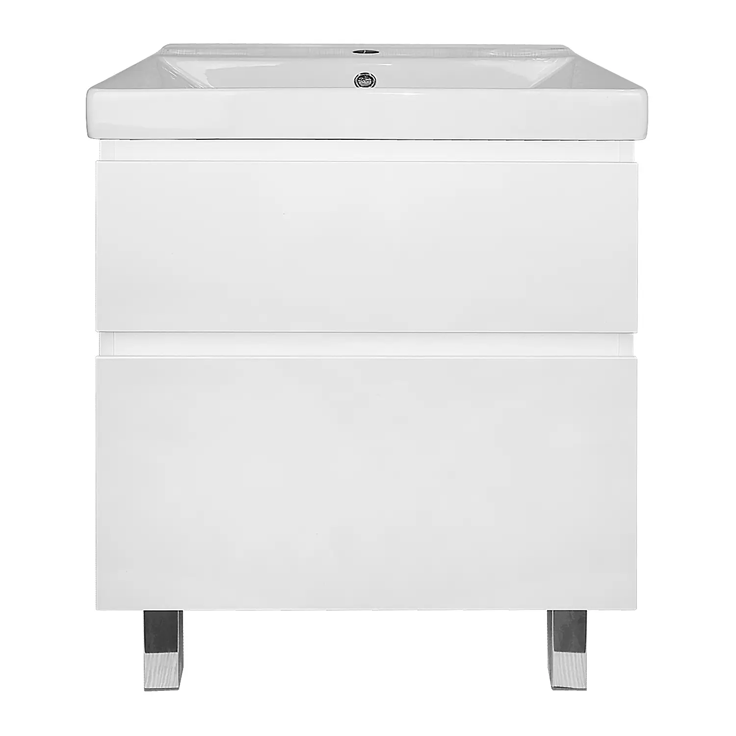 Комплект Тумба Azario Мила 60Н 600х475х860 напольная, с раковиной Tempo 60, белый матовый (CS00091364)