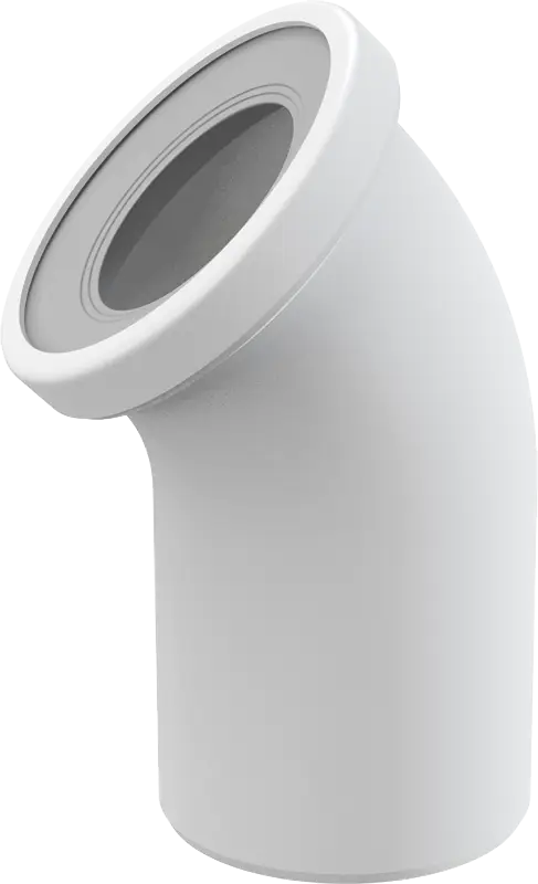 Колено для унитаза Alcadrain  45°, белый (A90-45)