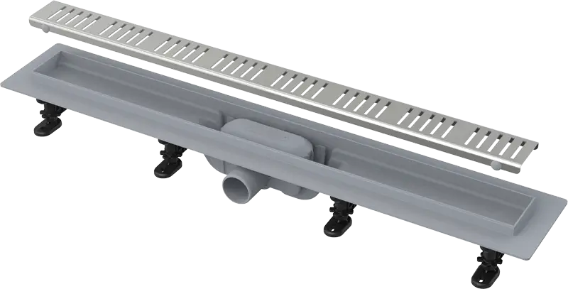 Душевой лоток Alcadrain Simple с решеткой, хром (APZ10-550M)
