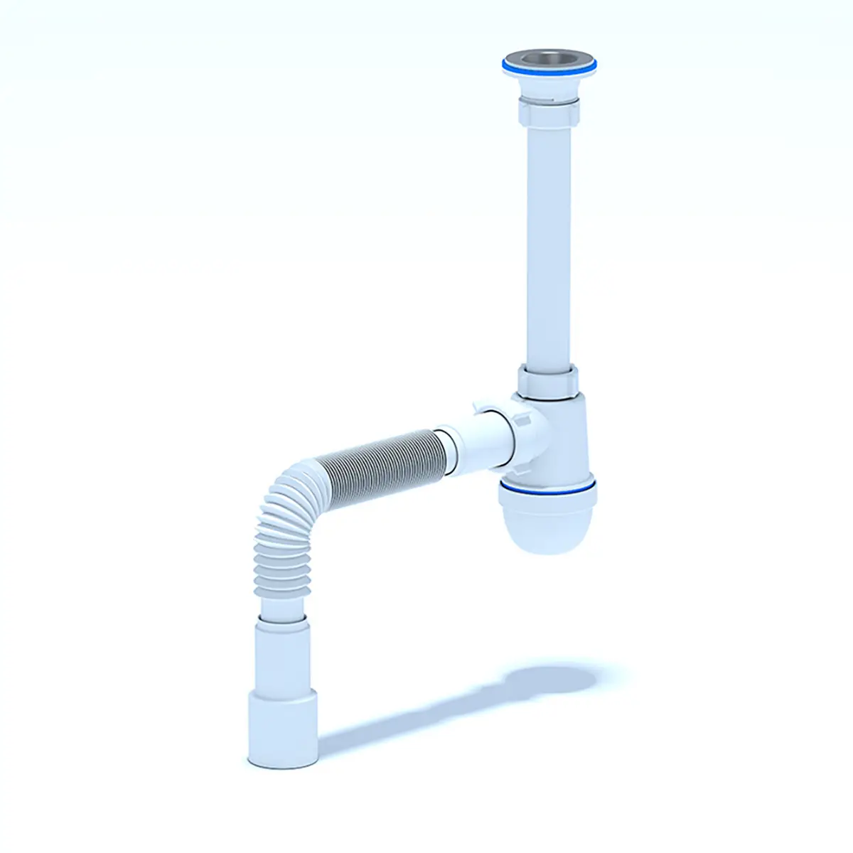 Сифон для раковины Ани Пласт 1 1/4"*40 с гибкой трубой 40*40/50 (C1015)