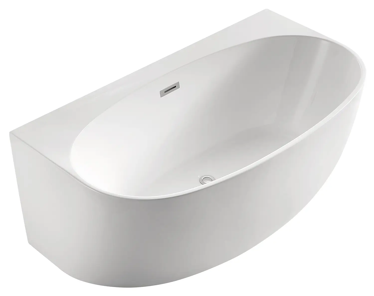 Ванна акриловая Azario Cambridge 1800X880X580, пристенная, в комплекте с сифоном и металлической рамой