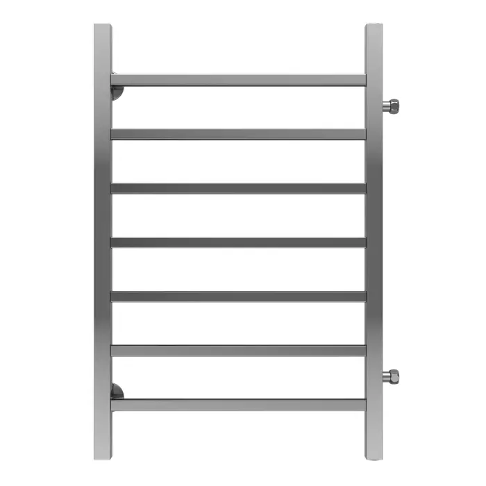 Полотенцесушитель водяной AZARIO ANCONA 500/800 квадрат, 7 секций, боковое подключение, 3/4", хром (AZ71558)