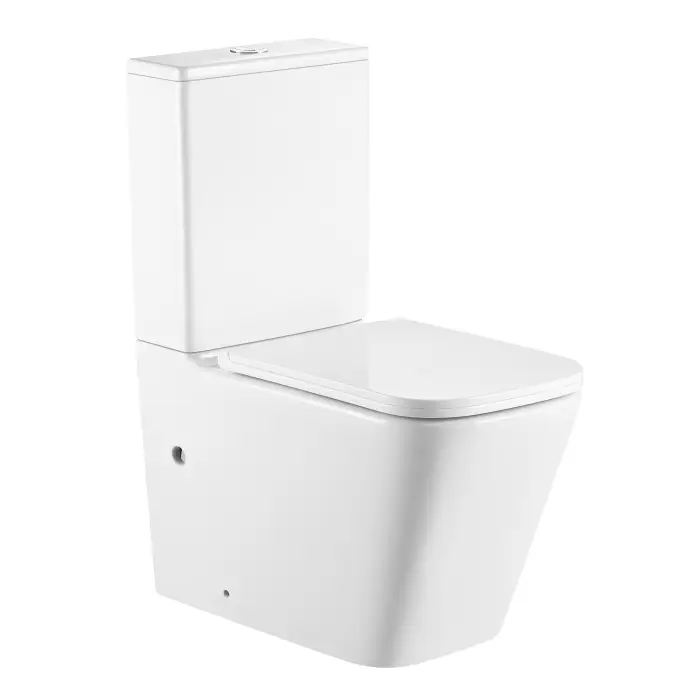 Унитаз-компакт Azario Terra 610х365х835 напольный, безободковый, система смыва "Скрытое торнадо", в комплекте с быстросъемным сиденьем микролифт (AZ-6003-A)