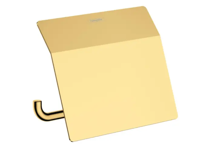 Держатель туалетной бумаги с крышкой Hansgrohe AddStoris  полированное золото (41753990)