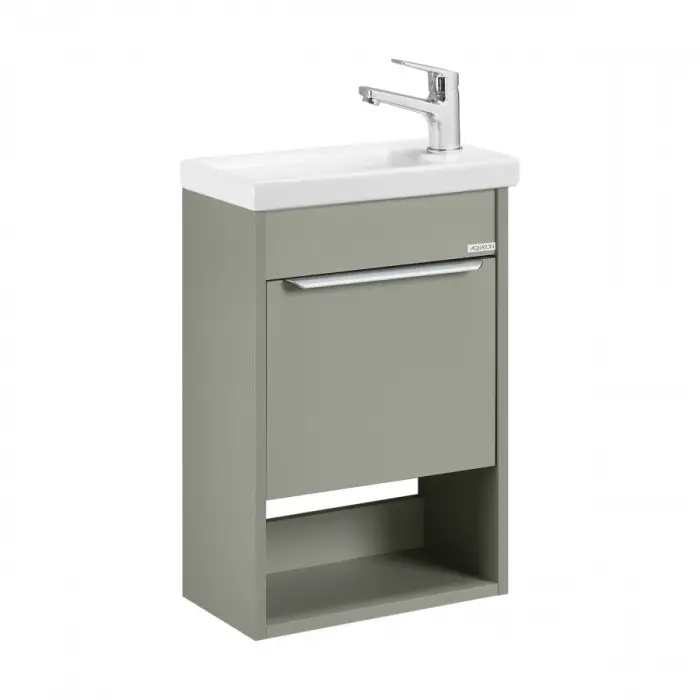 Тумба под раковину AQUATON Хоуп 40, подвесная, 1 створка, хаки (1A287101HP9D0)