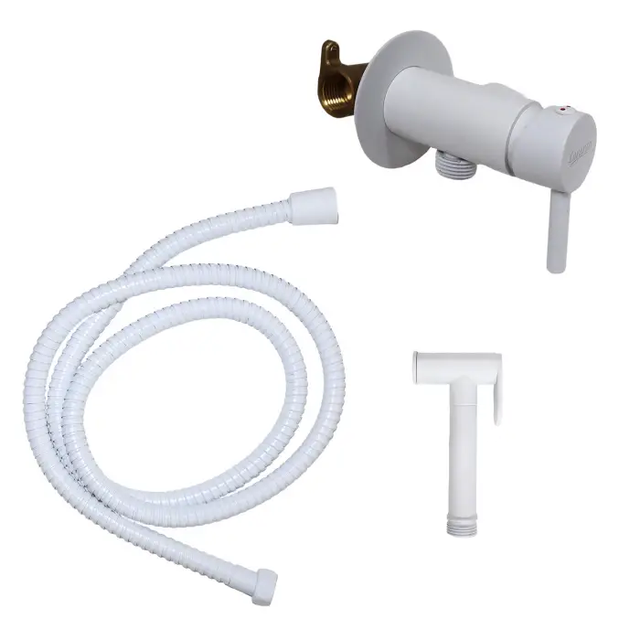 Гигиенический душ Loranto со смесителем, однорычажный, белый (LR80544000)