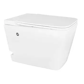 Унитаз импульсный Azario 360х590х440 напольный, квадратный, быстросъемное сиденье микролифт (AZ101)