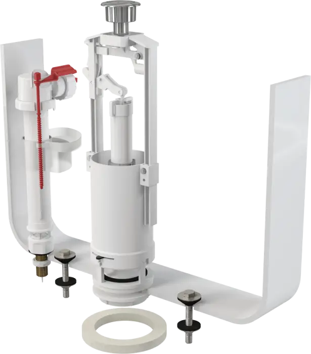 Сливная арматура Alcaplast со стоп кнопкой, нижний подвод, подключение 3/8'', хром (SA2000SK 3/8" CHROM)