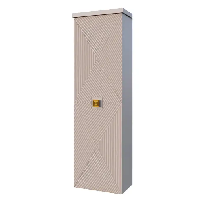 Пенал подвесной Azario ZENA 400х330х1350 левосторонний, кашемир, ручка золото (CS00097033)