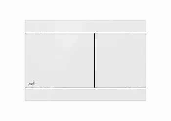 Кнопка смыва Alcadrain FUN-WHITE  нержавеющая сталь белый глянец