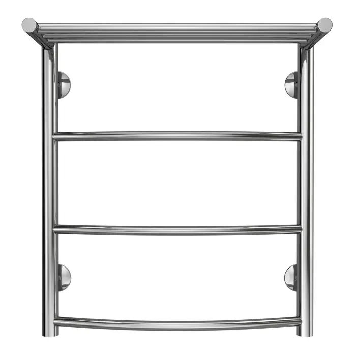 Полотенцесушитель водяной AZARIO VERONA 500/600 с полкой, 3 секции, нижнее/диагональное подключение, 1/2", хром (AZ04156P)