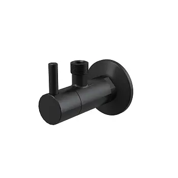 Alcadrain ARV001-BLACK Угловой вентиль с фильтром 1/2"×3/8", черный-мат