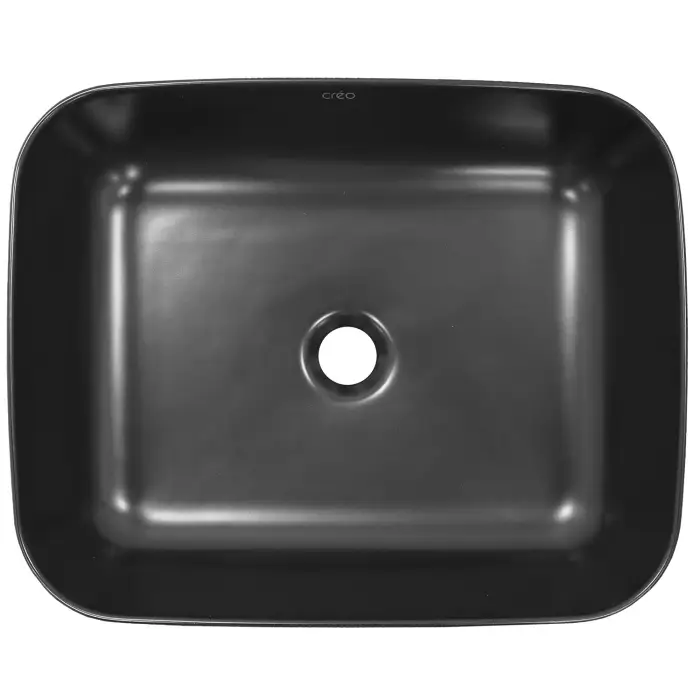 Раковина-чаша Creo Ceramique 500х400х140 накладная, прямоугольная, керамика, черный матовый (PU4200MBK)