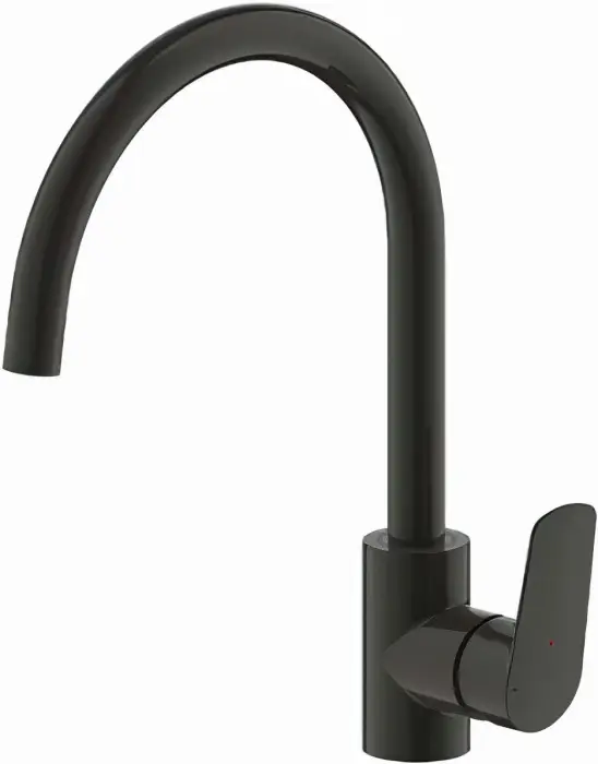 Смеситель Bravat Rhein для кухонной мойки, черный (F7429564BW-ENG)