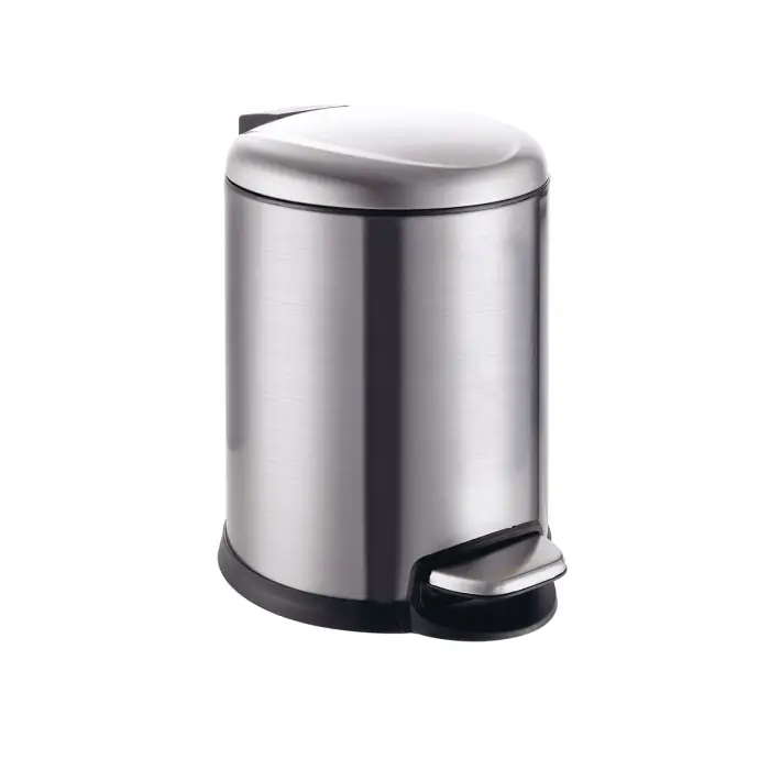  Мусорное ведро Azario 3 л., с плавным закрыванием, с педалью, матовый хром (AZ-301N-3L)