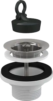Водослив для раковины Alcadrain 5/4" с нержавеющей peшeткой, 63 мм (A31)