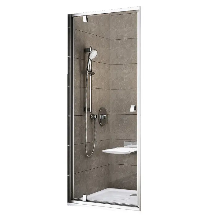 Душевая дверь Ravak Pivot PDOP1-80 распашная, стекло Transparent, профиль Сатин, ручка Хром (03G40U00Z1)