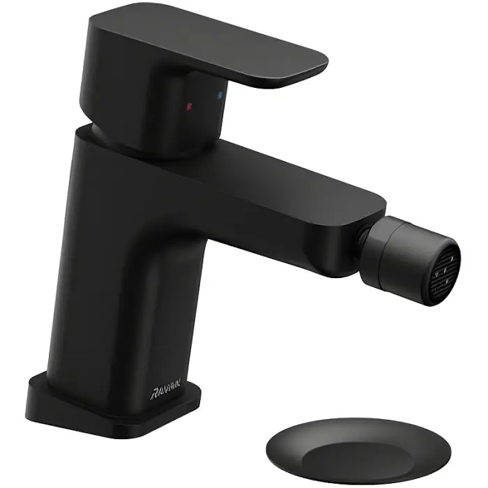 Смеситель для биде Ravak 10° Free black-TD F 055.20 с донным клапаном, керамический картридж, черный матовый (X070155)