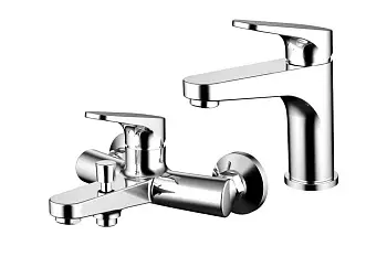 Набор смесителей для ванны и умывальника Bravat Eler, хром  (F191238CP-SET)
