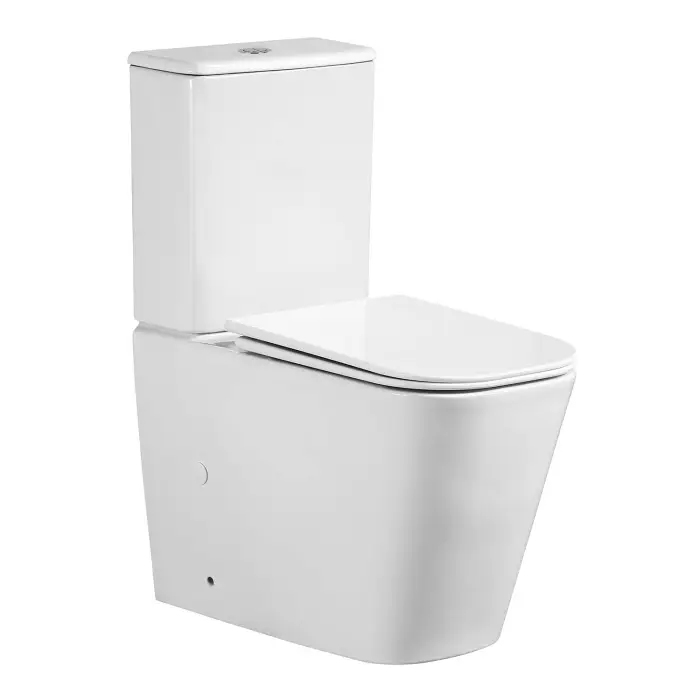 Унитаз-компакт Azario ESCONDA 355х620х805 напольный, безободковый, слив "Торнадо", в комплекте с быстросъемным сиденьем микролифт (AZ-1255A) 