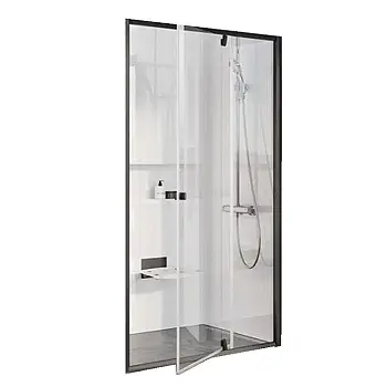 Душевая дверь Ravak Pivot PDOP2-110 распашная, стекло Transparent, профиль Черный (03GD0300Z1)