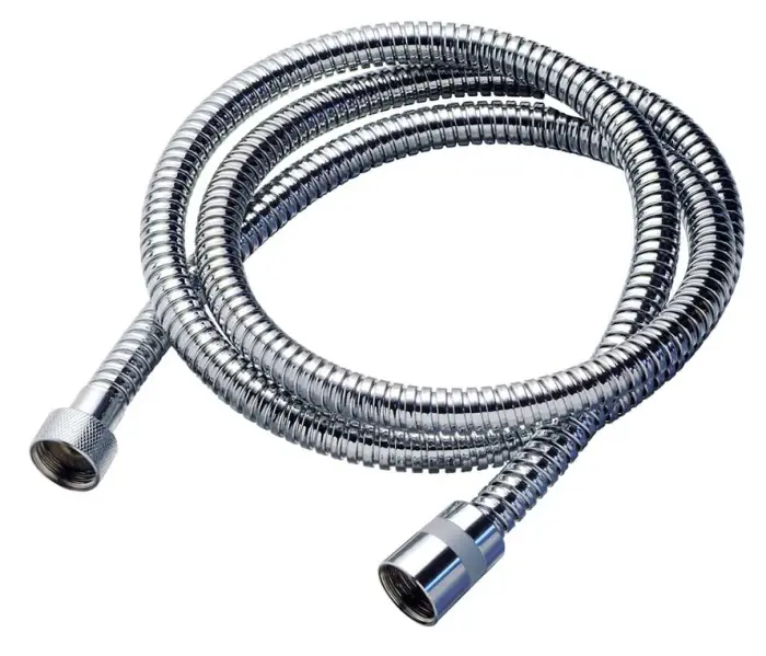 Шланг для душа Bossini Doppia Aggraffatura 200 см из латуни с двойной оплёткой (двойного фальцевания), 1/2” x 1/2” FF конус гладкий с резинкой (A03045E.030.1)