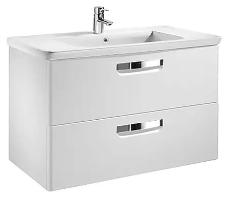 Тумба под раковину Roca Gap 80 подвесная, с доводчиками, белый глянец (Z.RU93.0.287.7)
