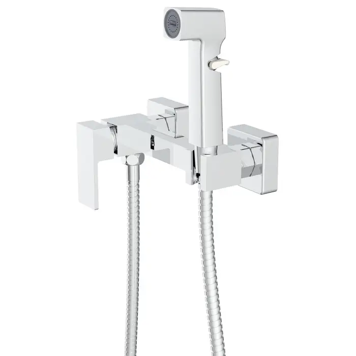 Гигиенический душ Azario Seyne со смесителем, керамический картридж, шланг 150 см, хром (AZ-KFX05)