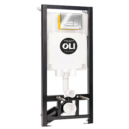 Инсталляция для подвесного унитаза  OLI 80 ECO с механической панелью слива River Della хром (886914RDOO)