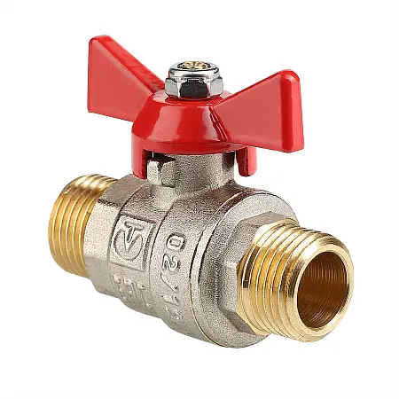 Кран шаровой Valtec BASE, рукоятка бабочка 3/4" нар.-нар. (VT.219.N.05)