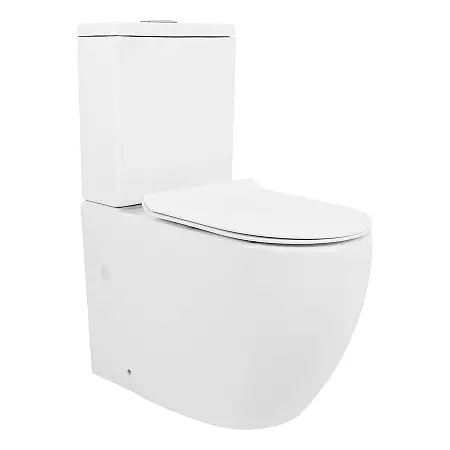 Унитаз-компакт Azario CORSA 630x380x830 напольный, смыв "ТОРНАДО", безободковый с бачком и сиденьем микролифт (AZ-2062Т)