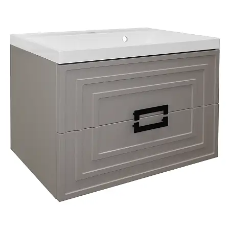 Комплект Тумба Azario ARMARIO 70/2 700х450х585 подвесная, с раковиной CLASSIK 70, кашемир (CS00096966)