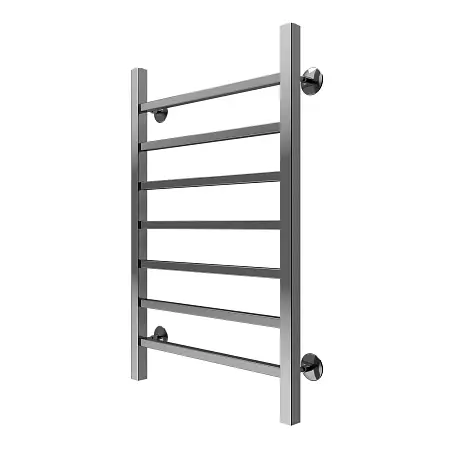 Полотенцесушитель водяной AZARIO ANCONA 500/800 квадрат, 7 секций, нижнее/диагональное подключение, 1/2", хром (AZ75558)