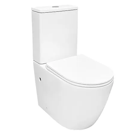 Унитаз-компакт Azario Верона 360х660х800, напольный, безободковый, система смыва "Торнадо", в комплекте с быстросъемным сиденьем микролифт (AZ-8301)