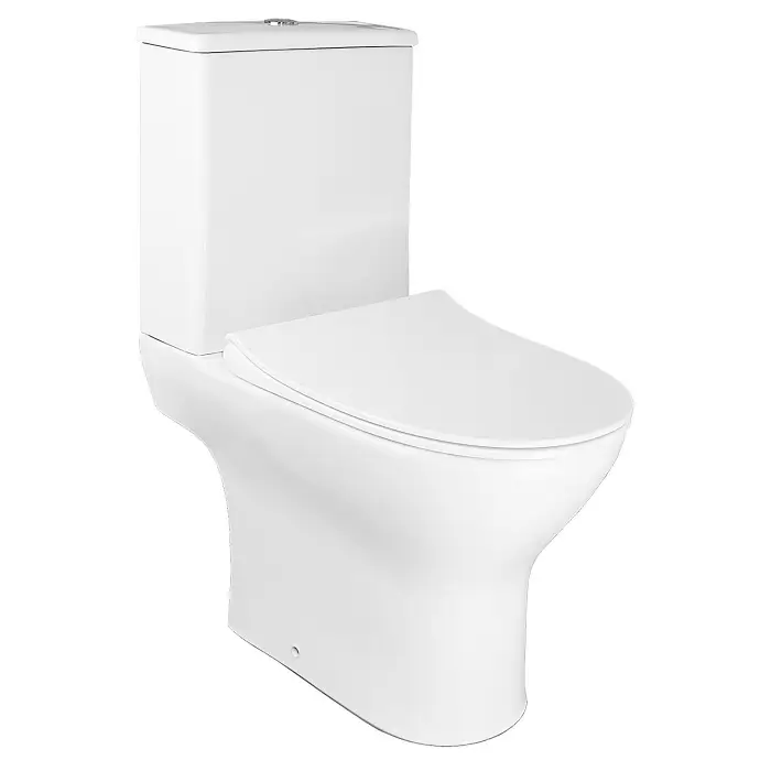 Унитаз-компакт Azario Mist 385х610х800 напольный, безободковый, с быстросъемным сиденьем микролифт (AZ-45)