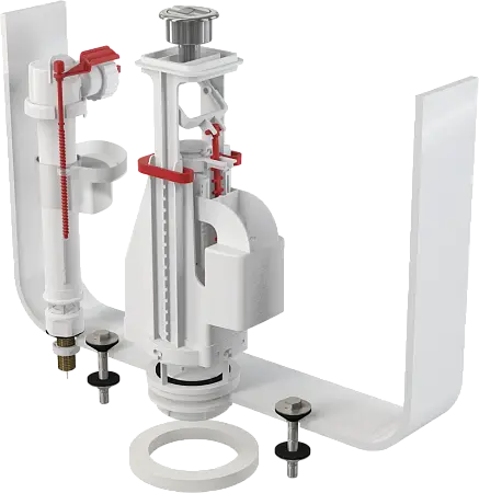 Выпускной комплект Alca Plast, с двойной кнопкой, хром (SA08ASK 3/8" CHROM)