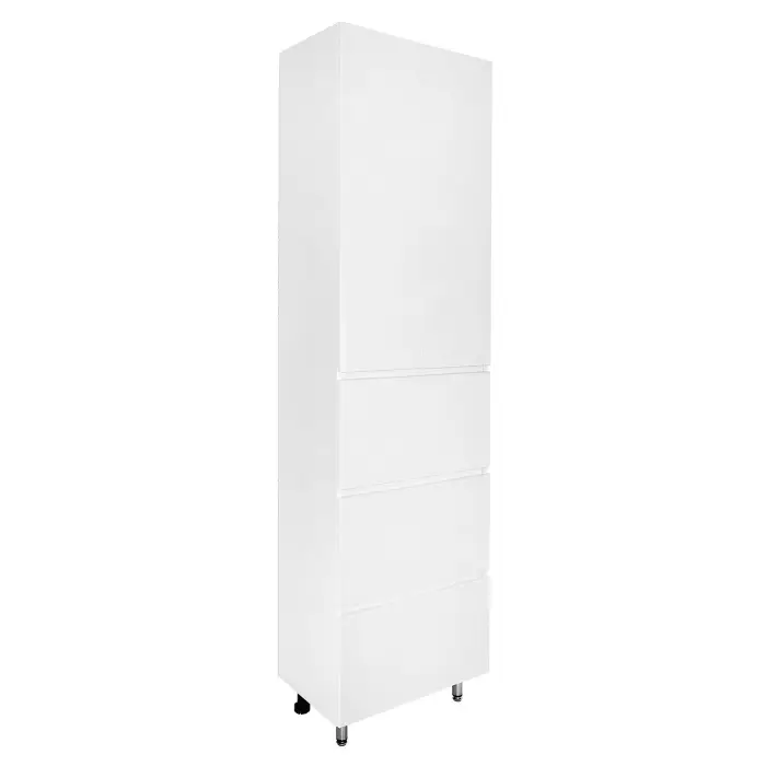 Пенал Azario Эстима 52/3 520х330х1960 напольный, белый глянцевый (CS00094562)