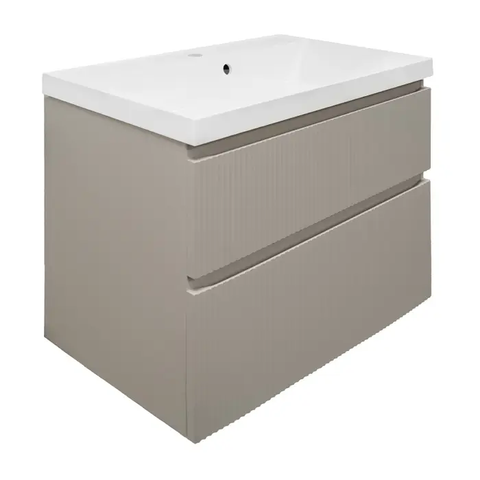 Комплект Azario Тумба Viola 80/2 800х450х650 подвесная с раковиной Астория 80, бежевый (CS00097144)