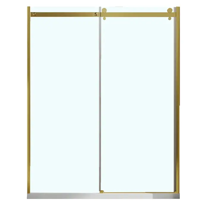 Душевая дверь Azario BERN 1500х1950, прозрачное стекло 6 мм, профиль брашированное золото (AZ-733-150-BGL-CL)