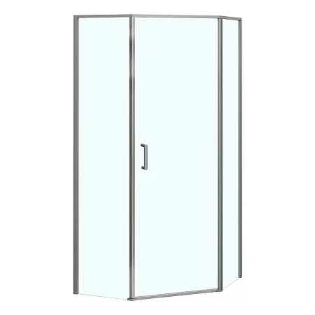 Душевое ограждение Azario SAKURA 1000х1000х1950 прозрачное стекло 6 мм, профиль графит матовый (AZ-21C-100-MGR-CL)
