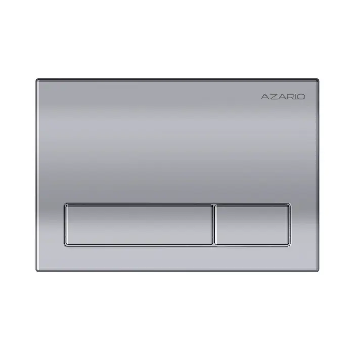Кнопка смыва AZARIO механическая, двойной смыв, прямоугольные кнопки, хром глянцевый (AZ-ИУ00014)